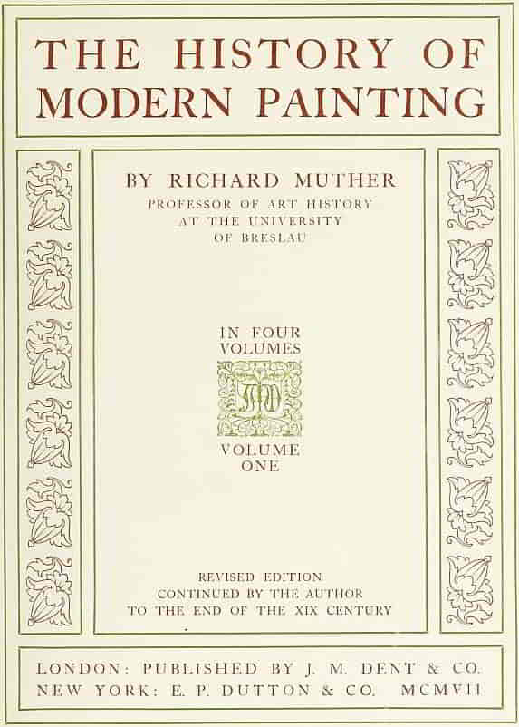 History of Modern Painting, Volume 1 (of 4), by Richard Muther