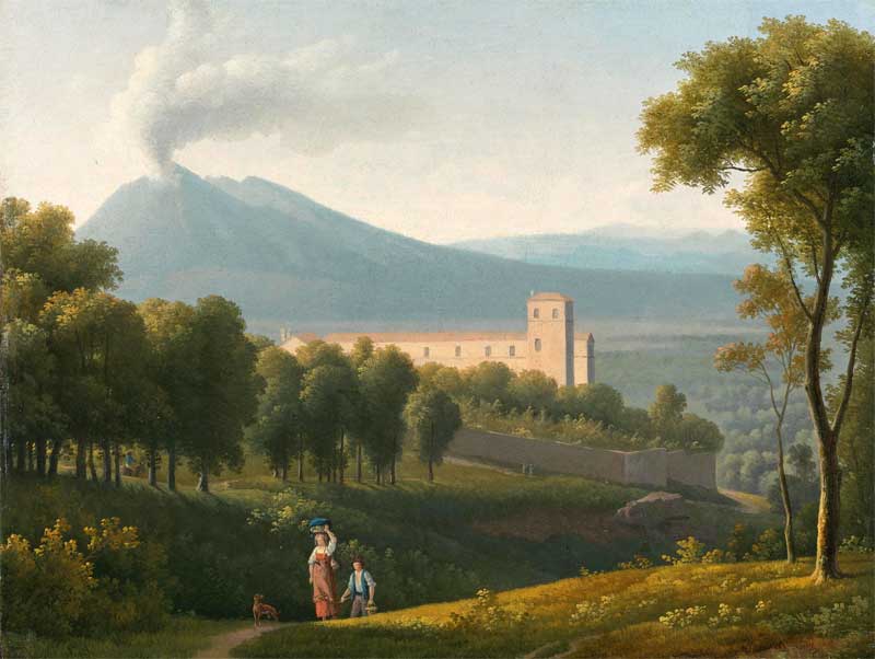 Landscape With Vesuvius In The Distance . Alexandre-Hyacinthe Dunouy
