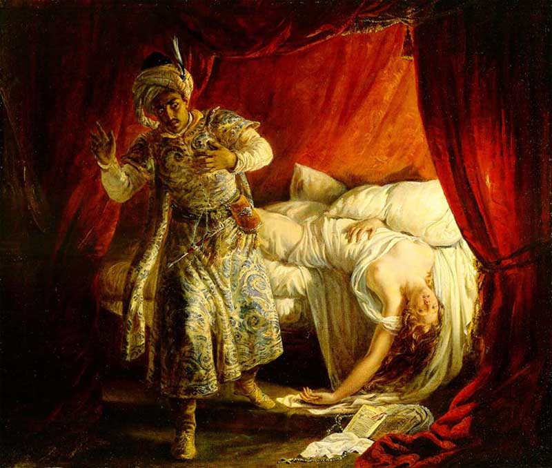 Othello and Desdemona. Alexandre-Marie Colin