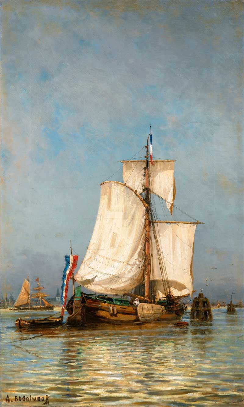 Sailing Boat, Holland . Alexey Petrovich Bogolyubov