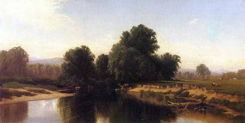 Cattle by the River, Alfred Thompson Bricher