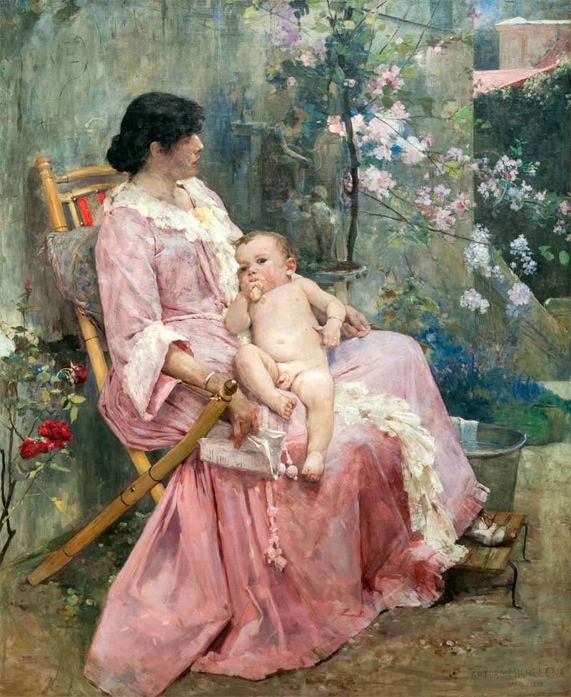 Young Mother. Arturo Michelena