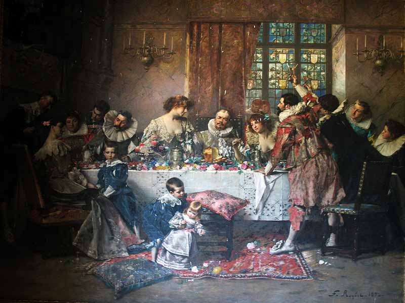 The banquet Hériot, Ferdinand Roybet