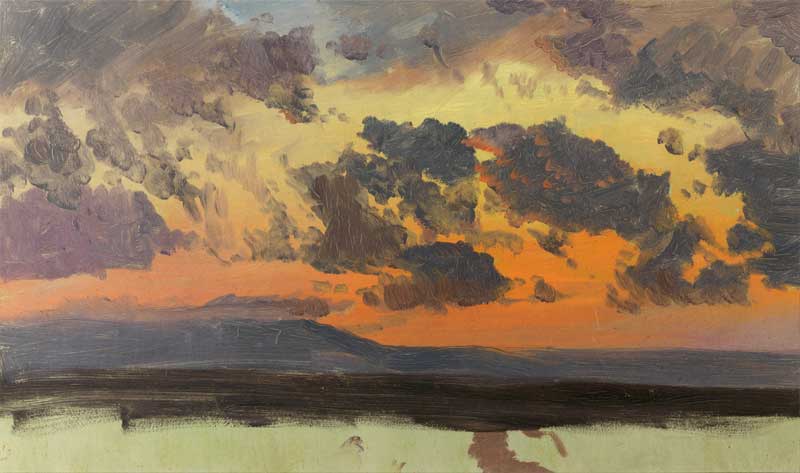Sky at sunset, Jamaica, West Indies. Frederic Edwin Church