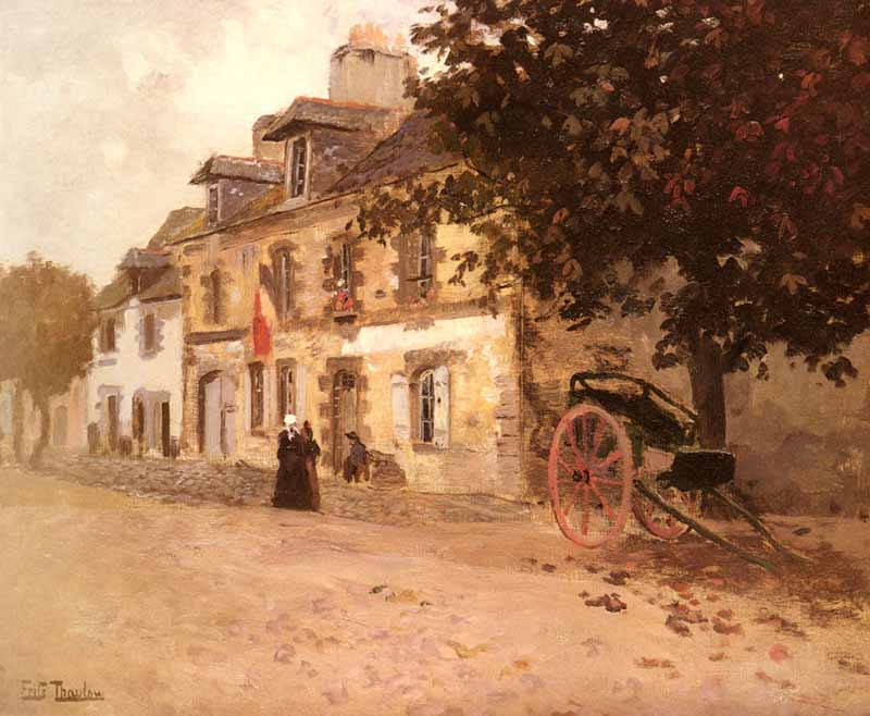 A Village Street In France, Frits Thaulow