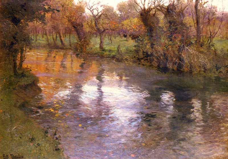 An Orchard On The Banks Of A River, Frits Thaulow