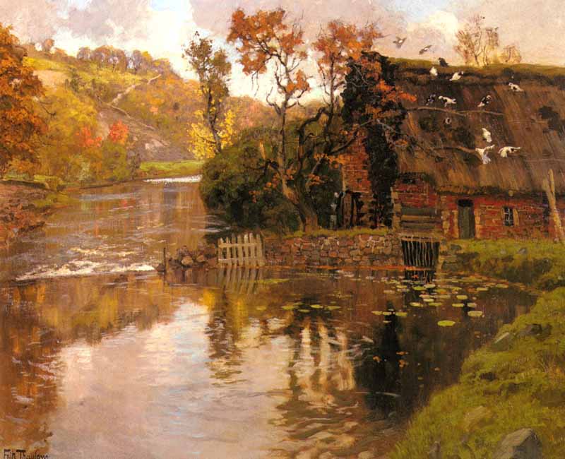 Cottage By A Stream, Frits Thaulow