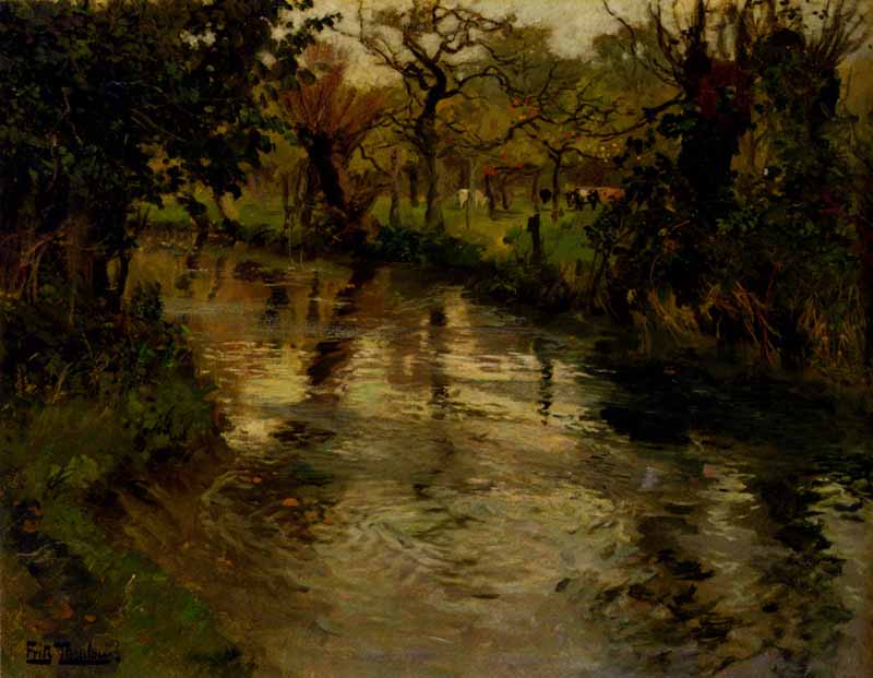 Woodland Scene With A River, Frits Thaulow