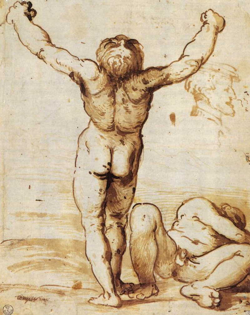 Two Nude Men. Girolamo Romanino
