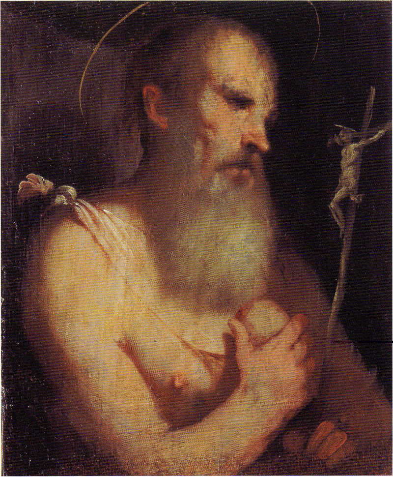 St. Jerome penitent. Girolamo Romanino