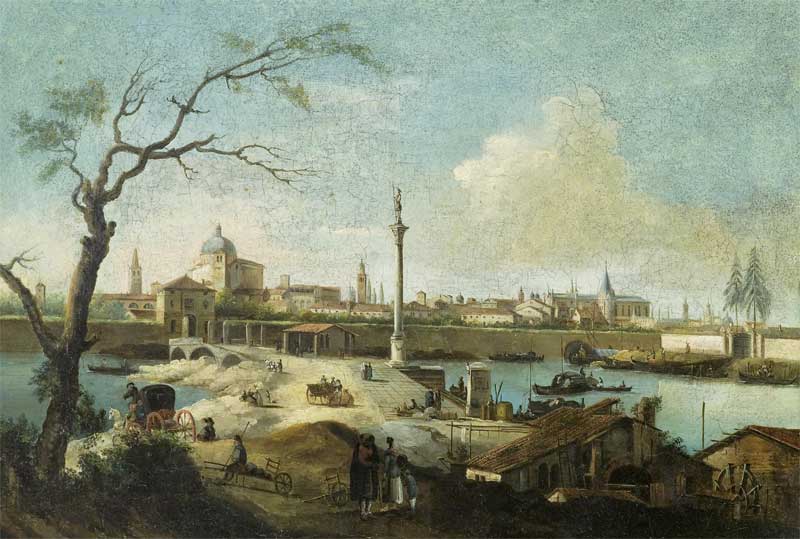 Capriccio with the view of Padua. Giuseppe Bernardino Bison 