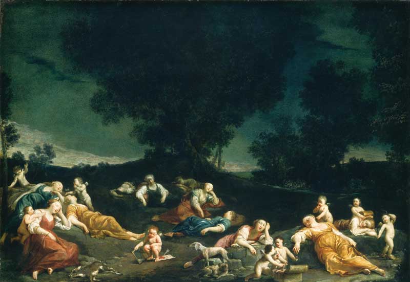 Cupids Disarming Sleeping Nymphs, Giuseppe Maria Crespi