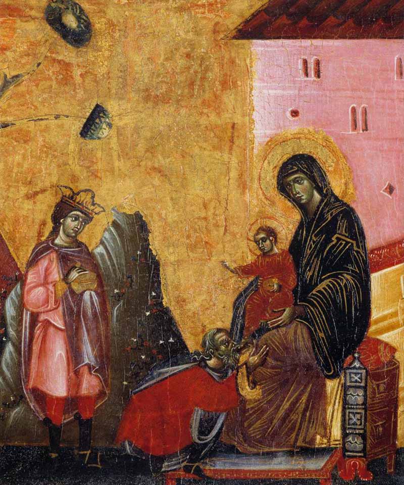 Adoration of the Magi (detail). Guido da Siena