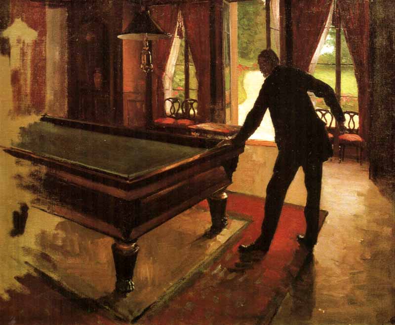 The Billiard, Gustave Caillebotte