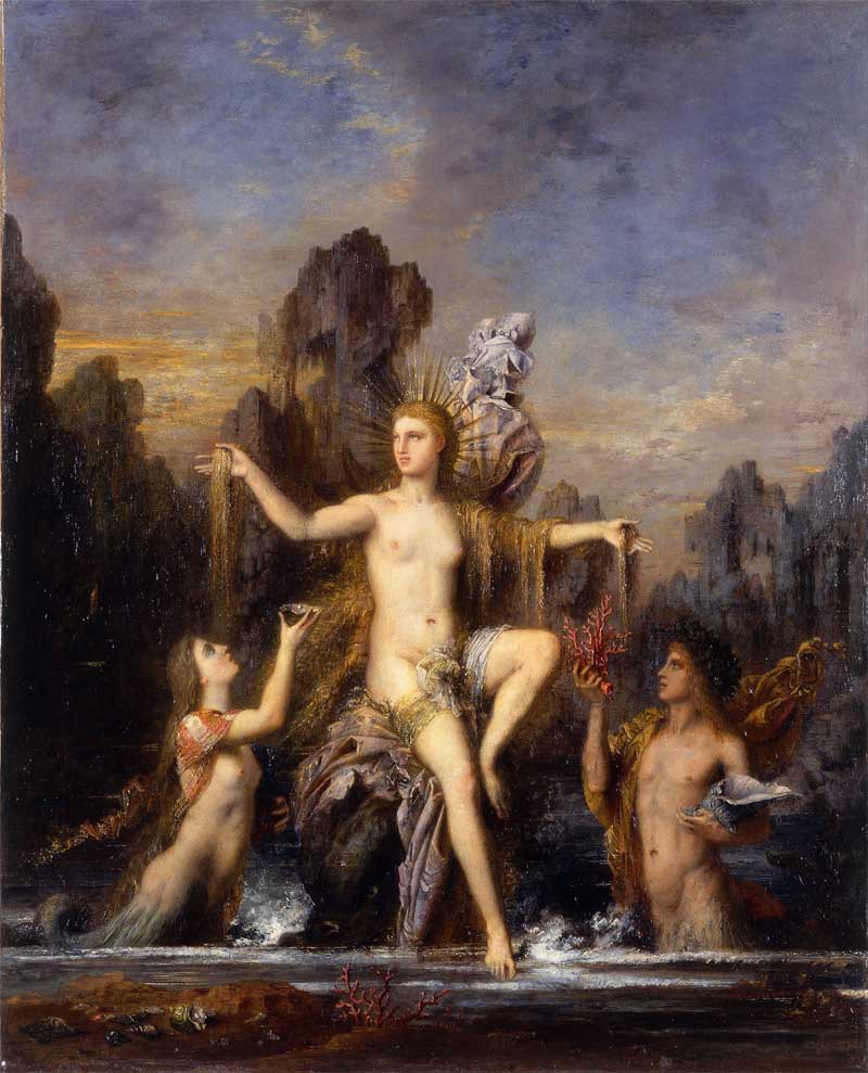 Venus rising from the sea, Gustave Moreau