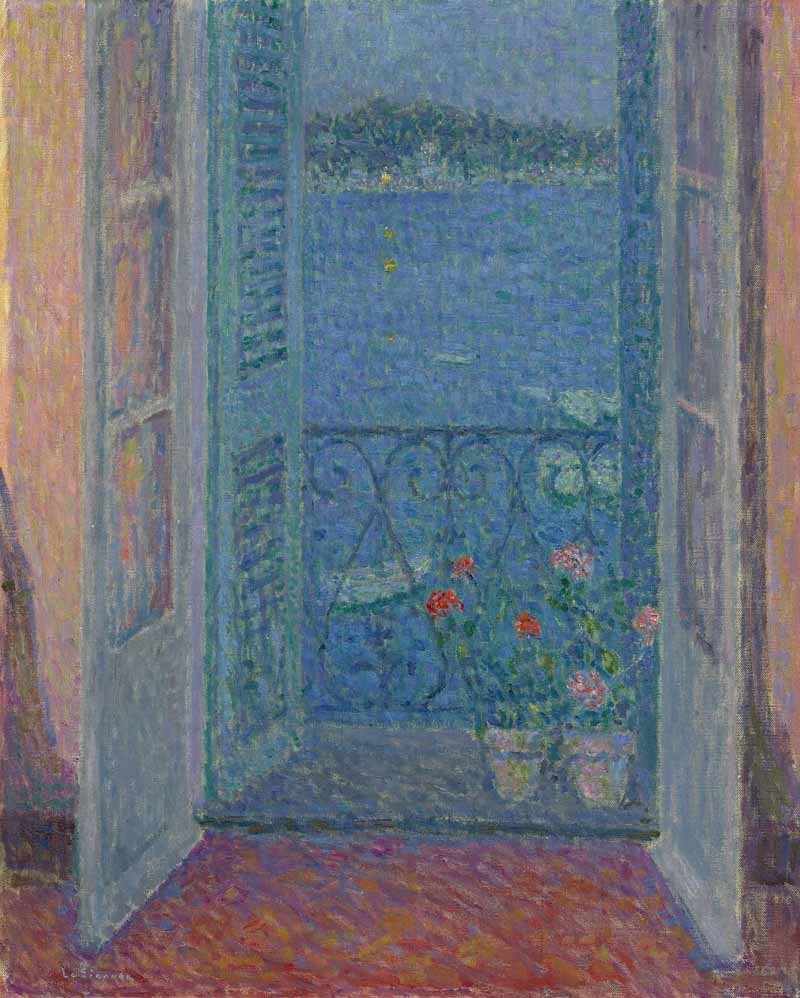 Window at Twilight, Villefranche-sur-Mer. Henri Le Sidaner