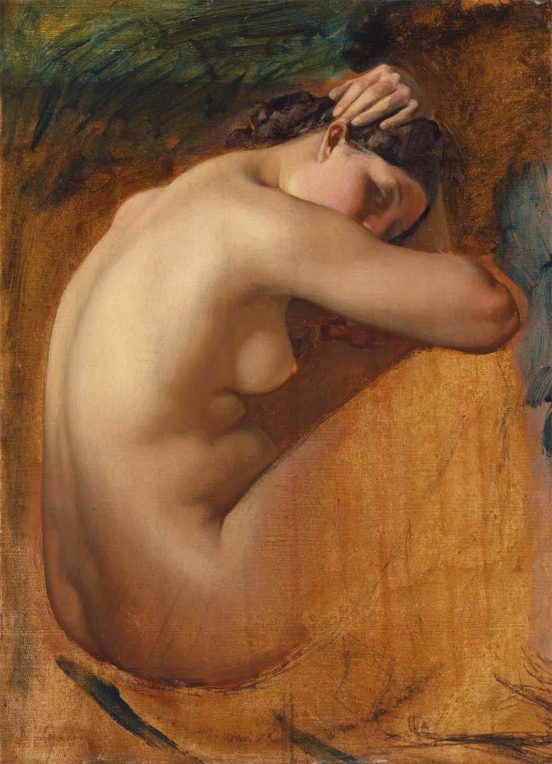Study of a Female Nude. Henri Lehmann