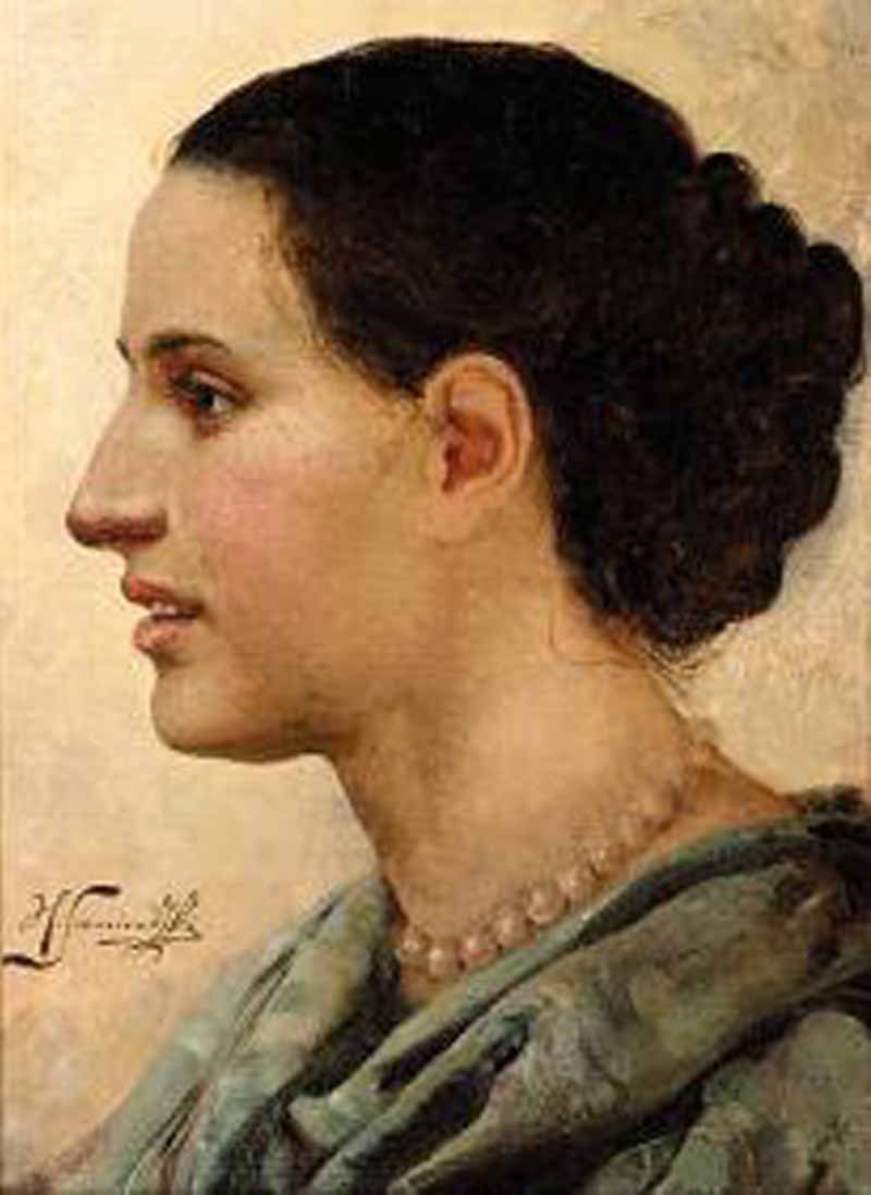 Portrait of a Young Woman, Henryk Hektor Siemiradzki