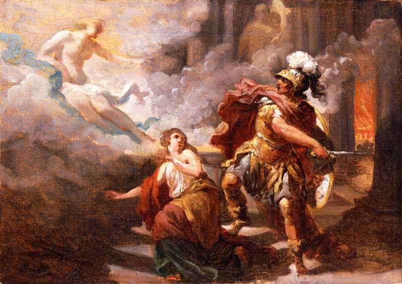 Helen Saved by Venus from the Wrath of Aeneas. Jacques Sablet