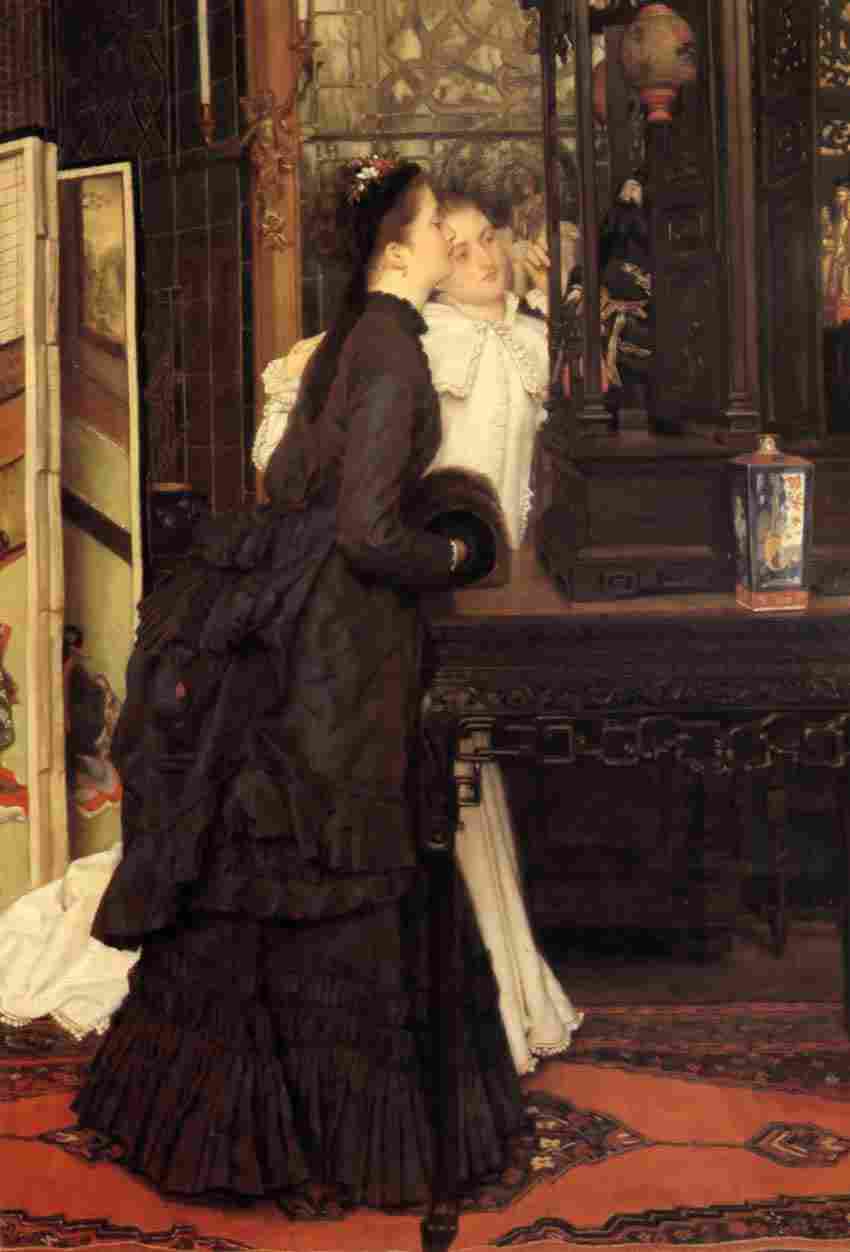 Young Ladies Looking at Japanese Objects, James Tissot
