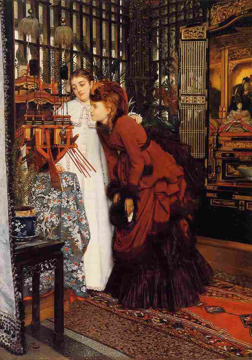 Young Women Looking at Japanese Objects, James Tissot