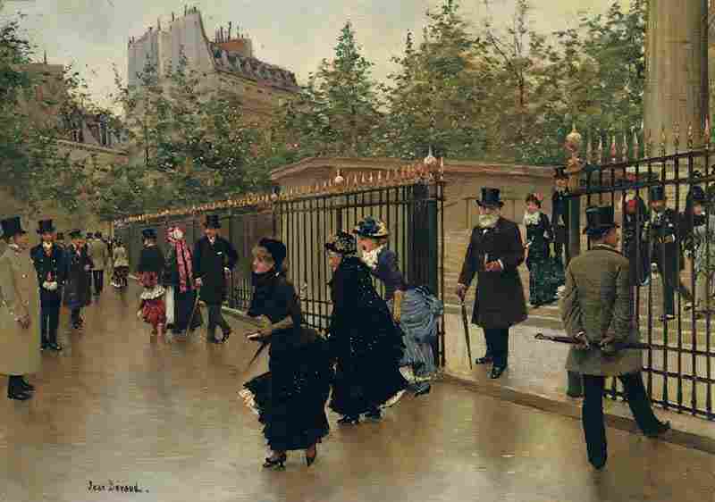 Exit the Church of the Holy Magdpliny, Jean Beraud