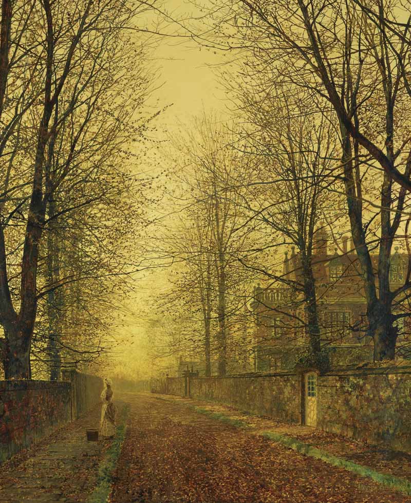 In Autumn's Golden Glow, John Atkinson Grimshaw