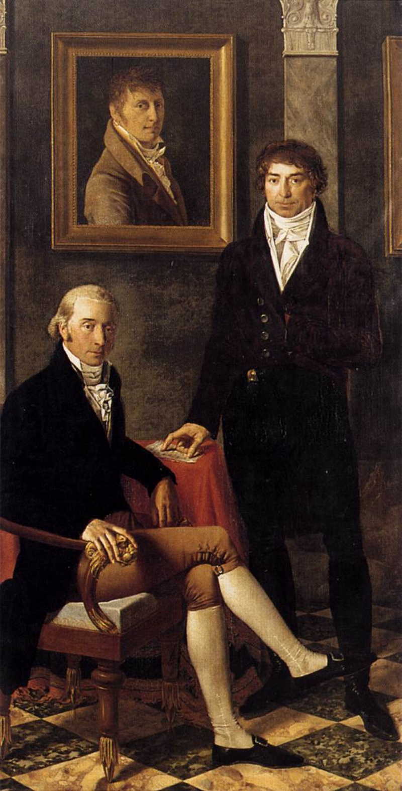 Portrait of François Wynckelman, François van der Donckt and Joseph Odevaere. Joseph-Denis Odevaere