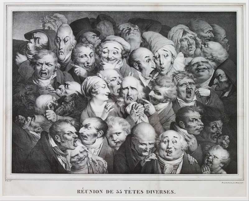 Group of Thirty-Five Heads. Louis-Léopold Boilly