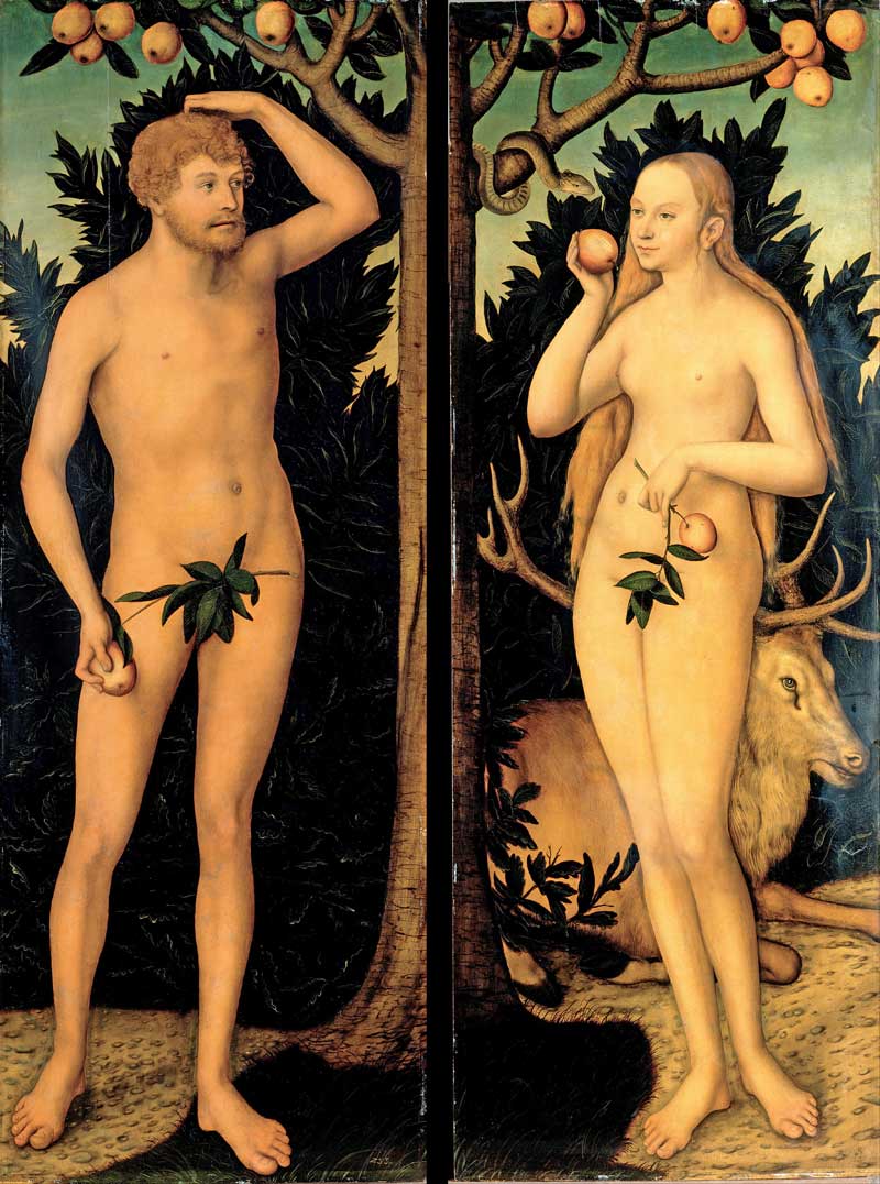 Adam and Eve. Lucas Cranach the Younger