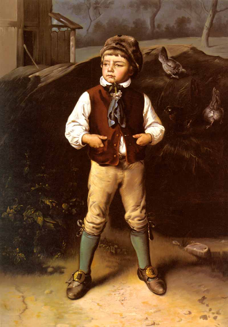 Мальчики 18 века. Ludwig Knaus (1829 - 1910).Германия. Немецкий мальчик 19 века.