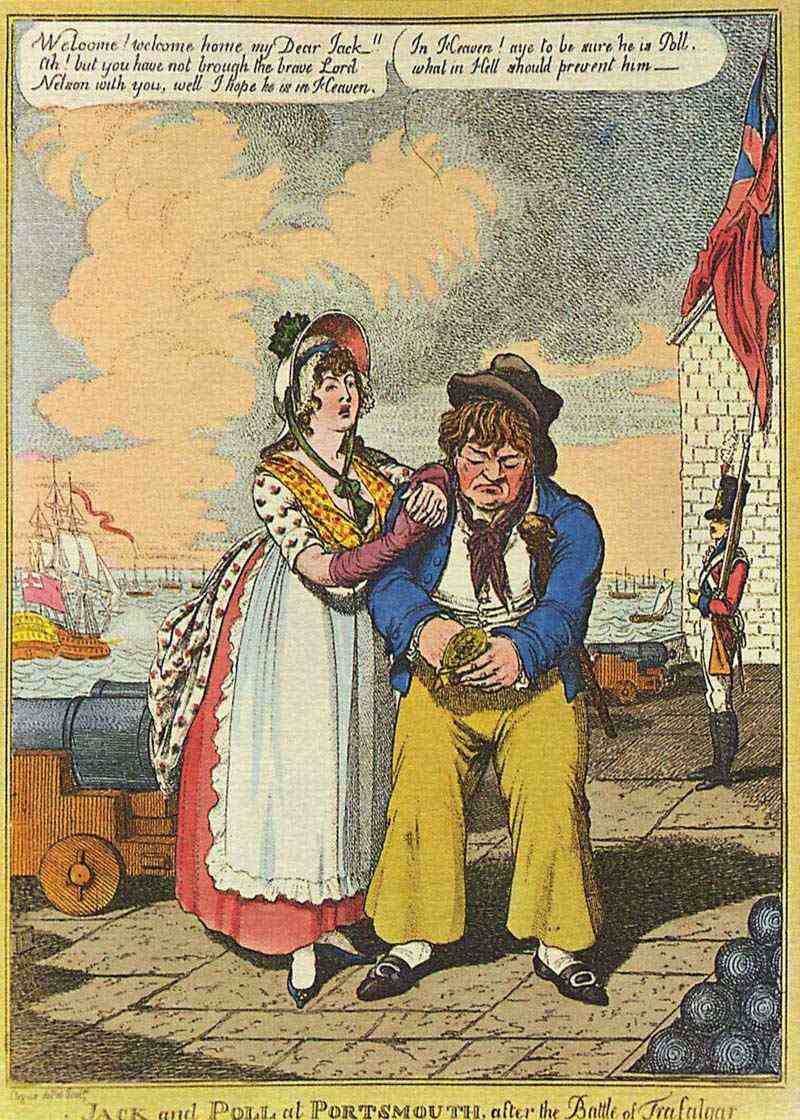 Jack and Poll at Porthsmouth after the Battle of Trafalgar, Argus