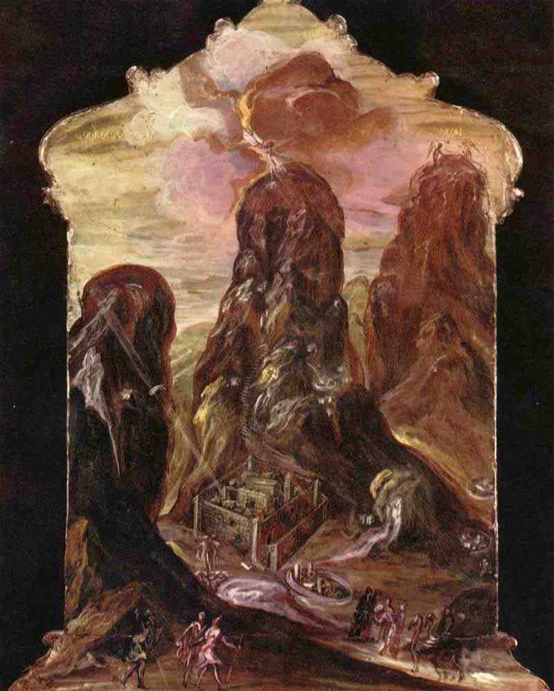 Polyptych of the d'Este, scene: Mount Sinai, El Greco