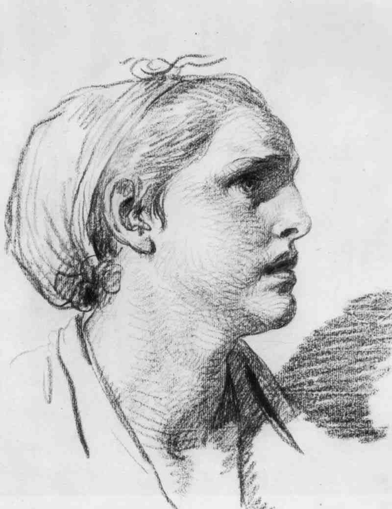 Head of a Woman. Jean-Baptiste Greuze