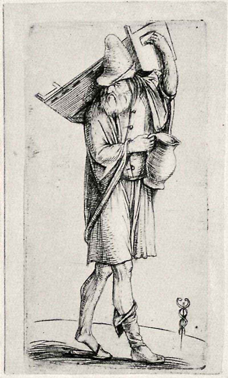 The man with the cradle. Jacopo de 'Barbari