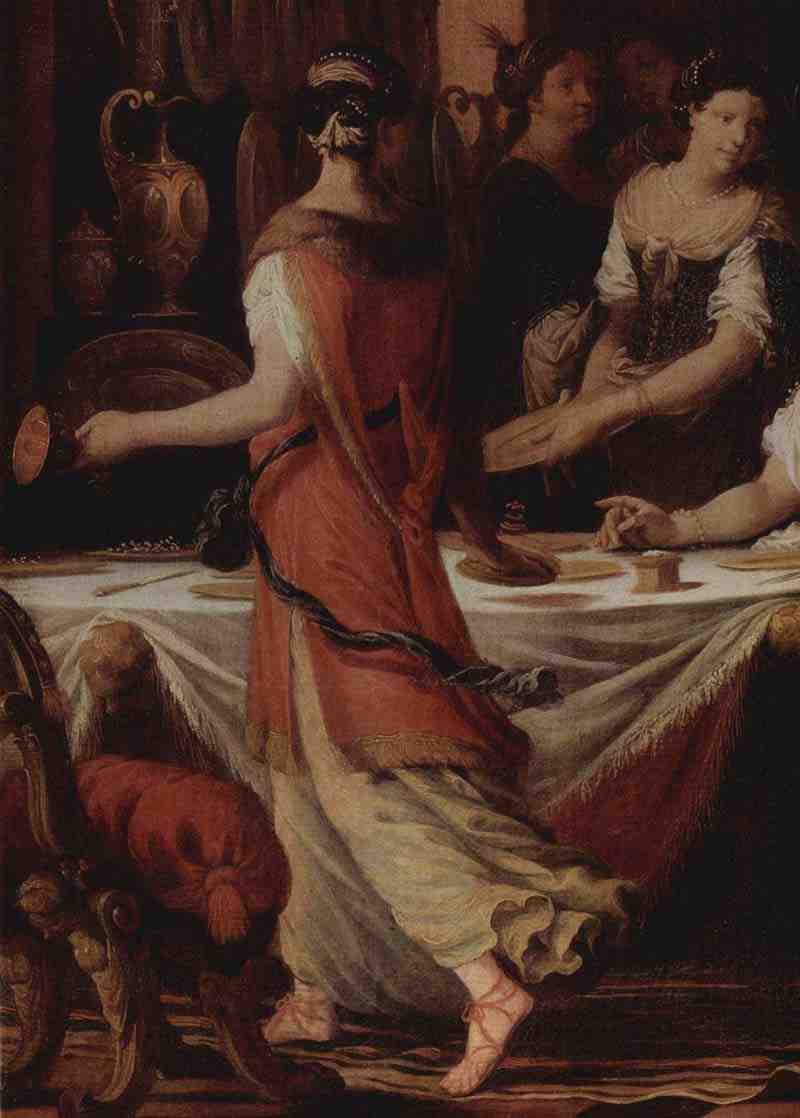 Banquet of the Esther, detail, Johann Heiss