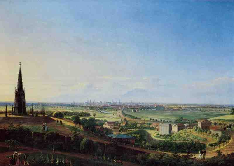 Berlin, View from Kreuzberg. Johann Heinrich Hintze