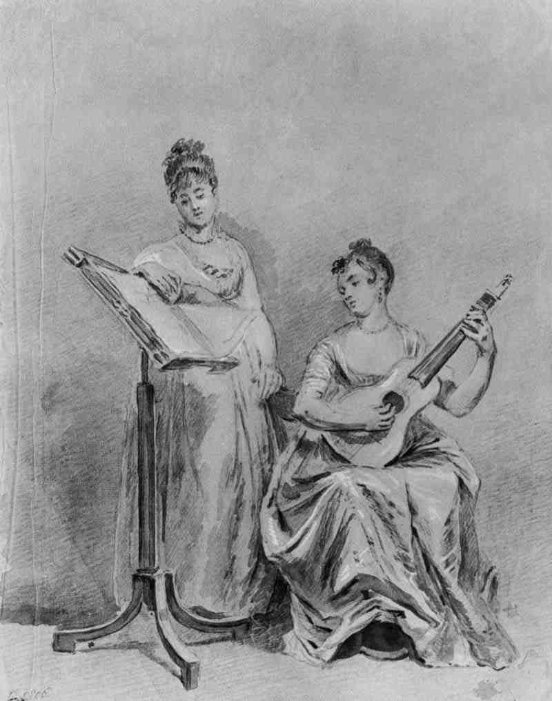 Two musical ladies. Charles Howard Hodges
