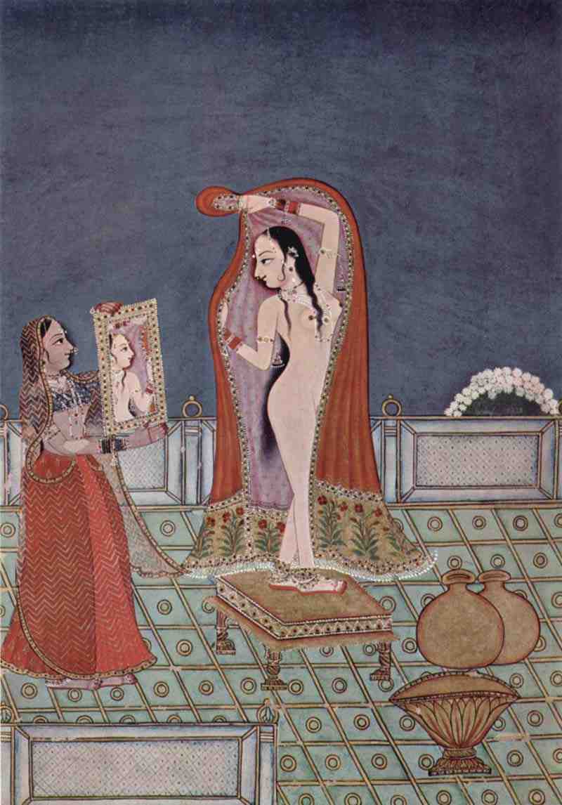 Râgmâlâ series, scene: After the Bath. Indian painter 1775