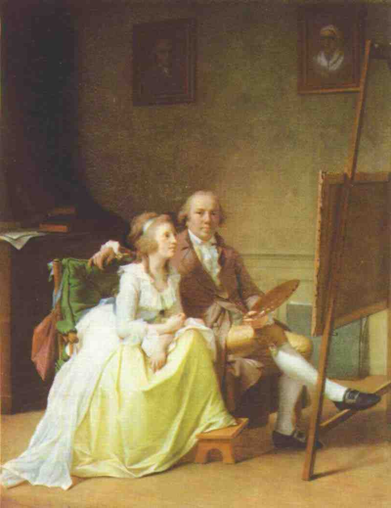 Self Portrait with his wife. Jens Juel