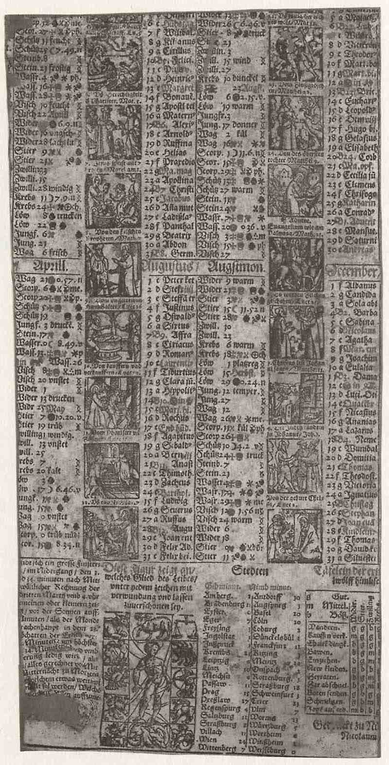 Calendar of year 1569, Part B. Nicolaus Knorr