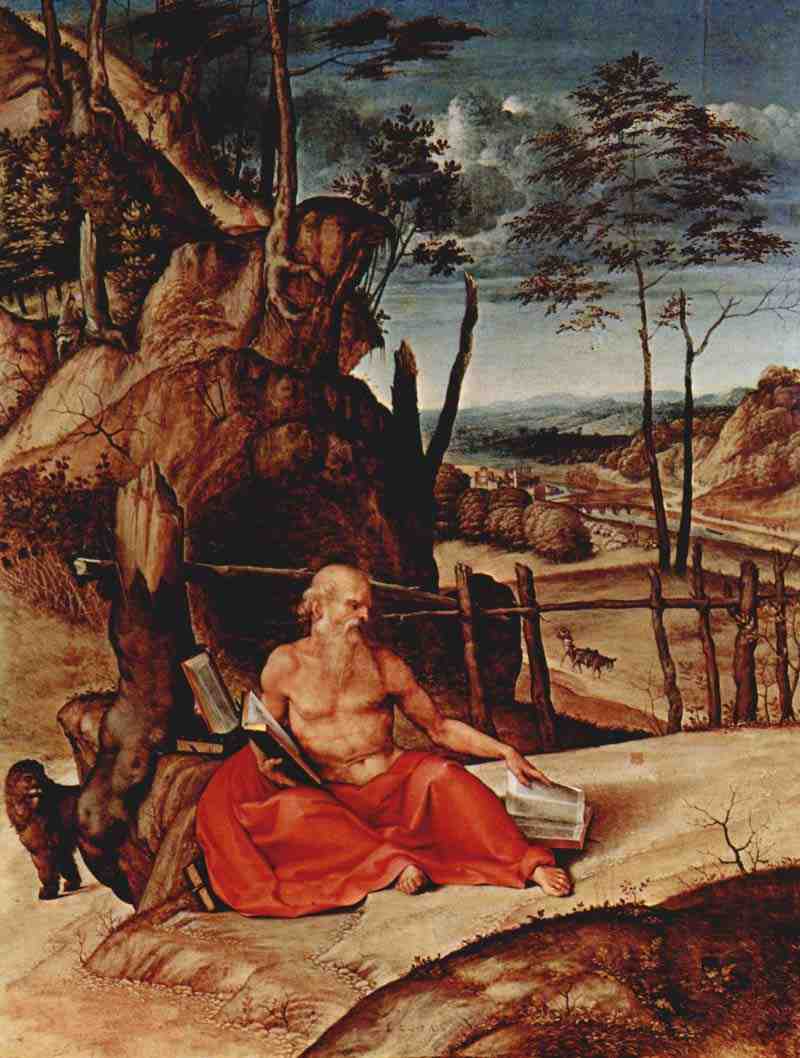 St. Jerome in the Desert. Lorenzo Lotto