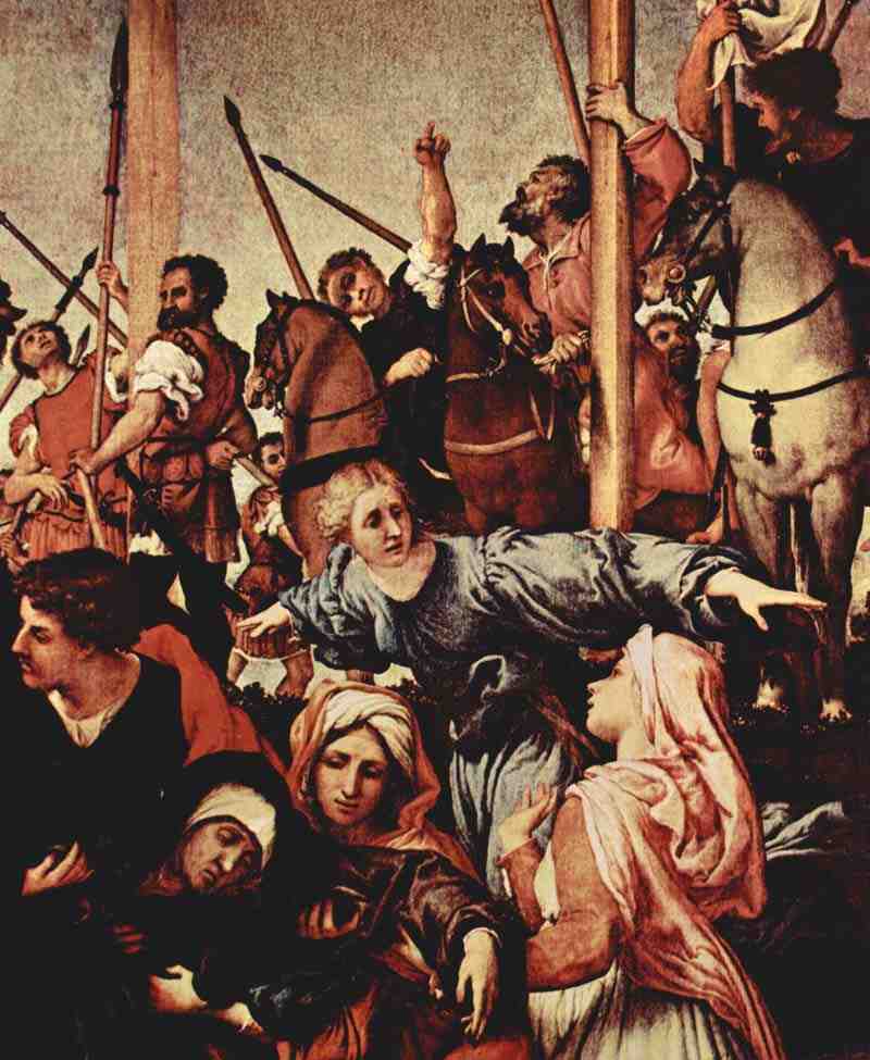 Crucifixion, detail. Lorenzo Lotto