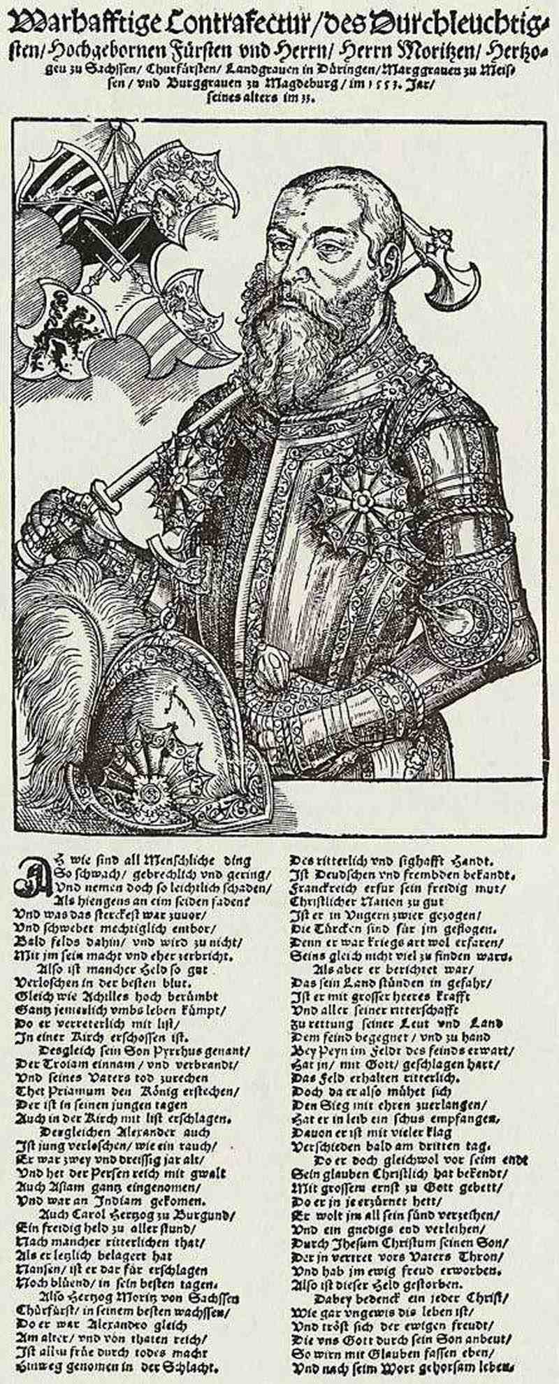Potrait of the Duke Moritz of Saxony. Jacob the Elder Lucius