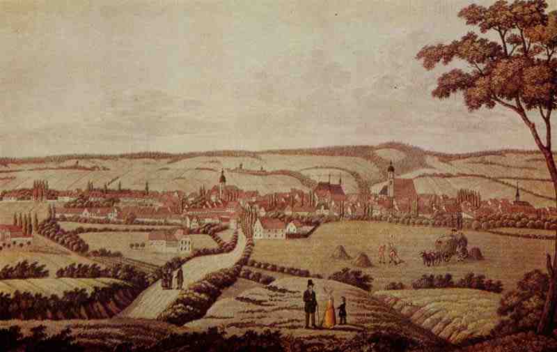 Neustadt an der Orla, view from the road Rodaer. W. Ludwig