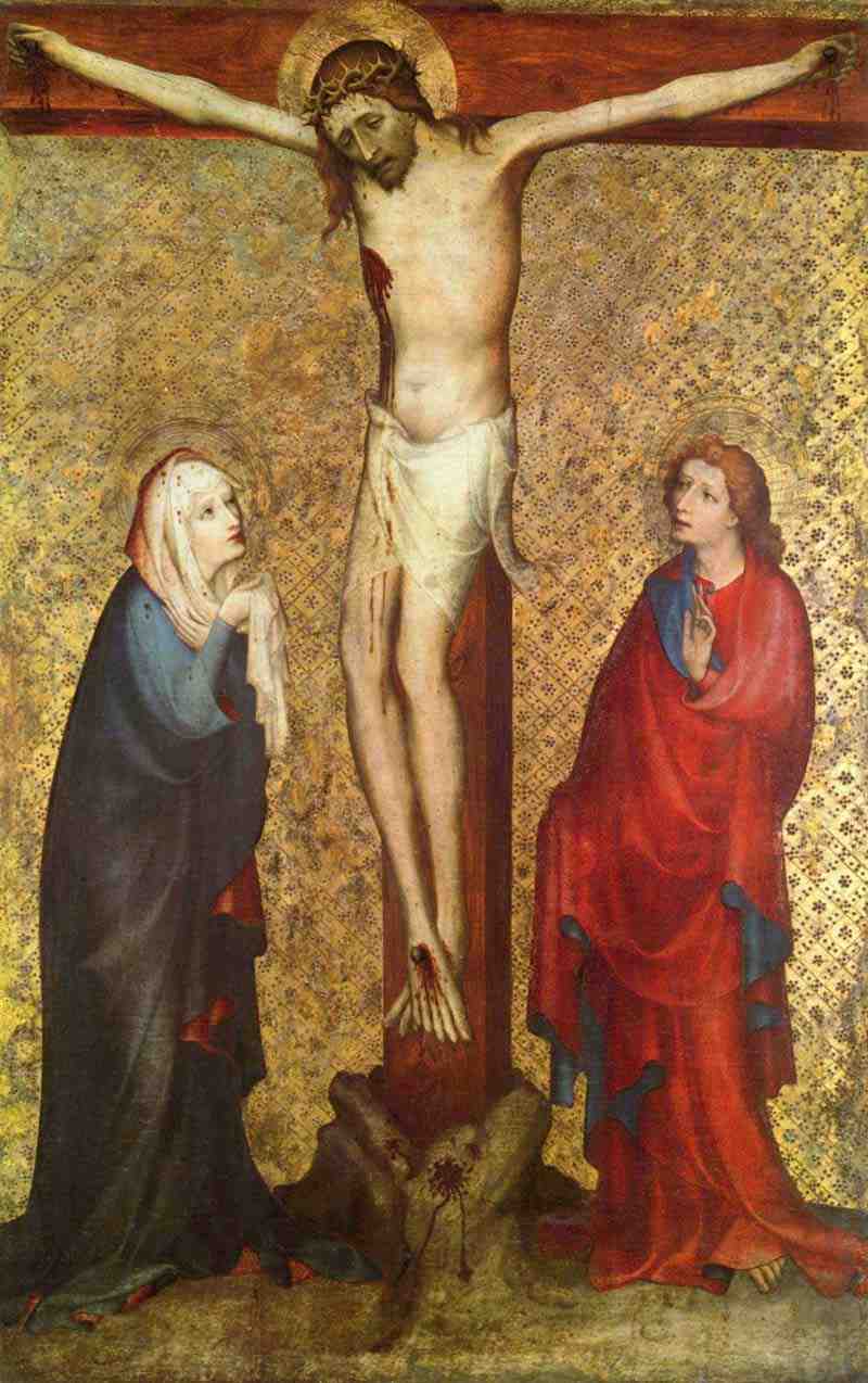 Pähler Altar, scene: Crucifixion of Christ. Master of the Pähler Altar