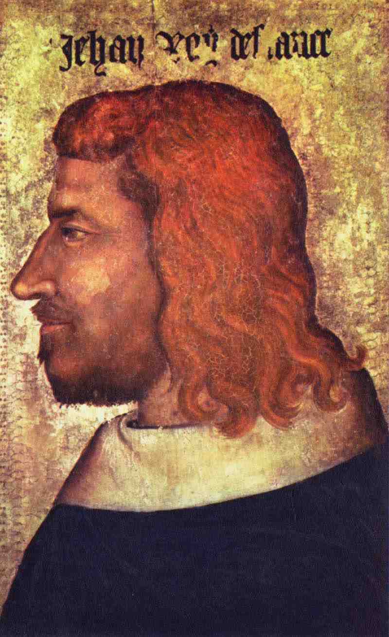 Portrait of the French King Jean le Bon (John II the Good). Master of the Portrait of Jean le Bon