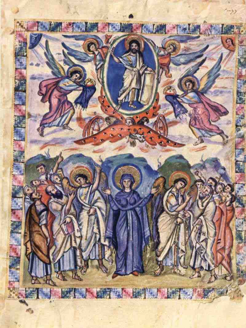 Rabula Gospel, scene: Ascension Day. Master of the Rabula Gospel