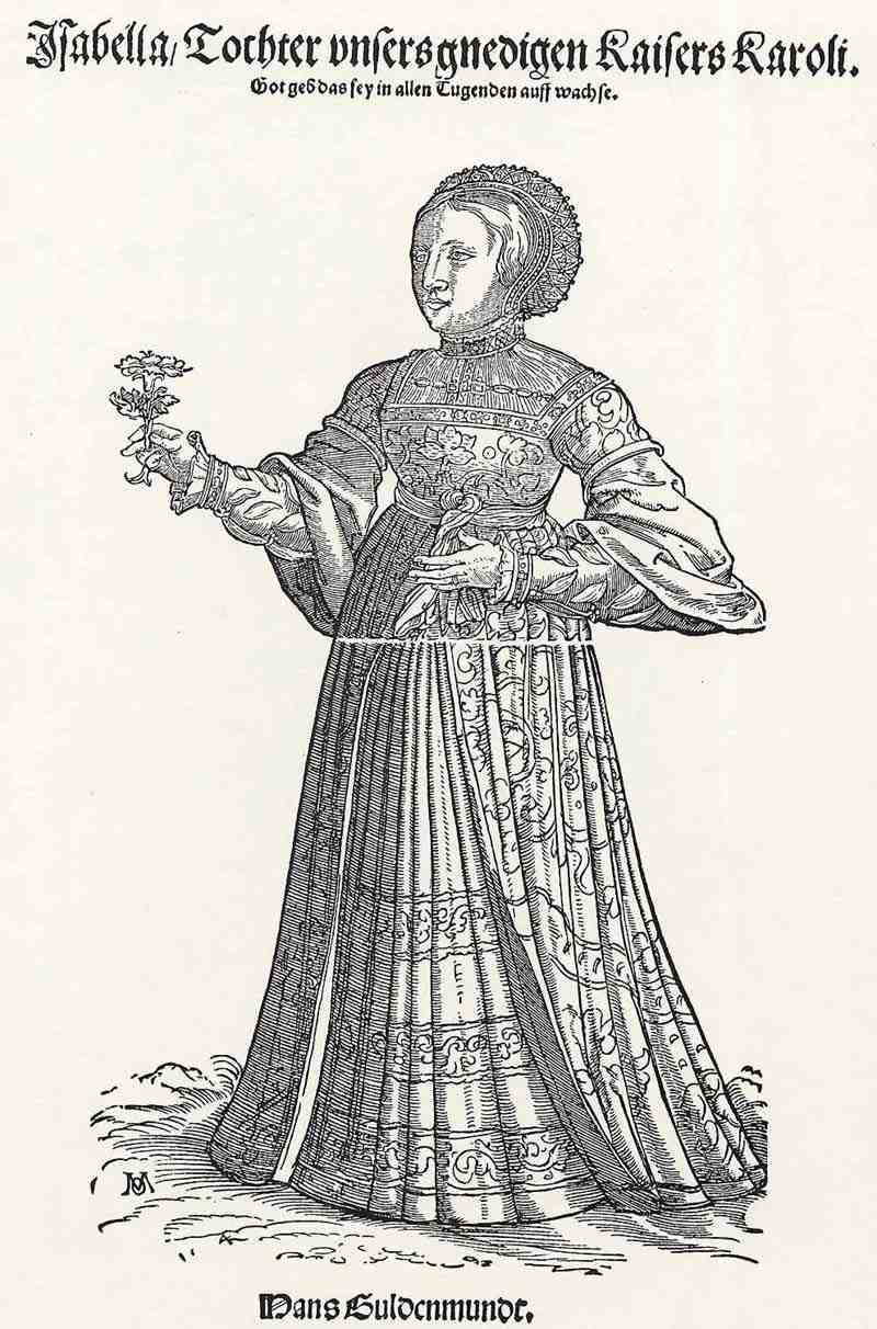 Portrait of Isabella of Austria. Michael Ostendorfer