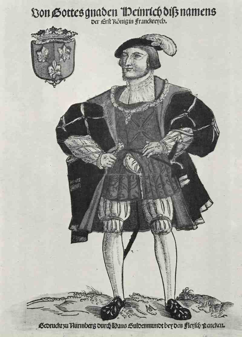 Portrait of King Henry I of France. Michael Ostendorfer